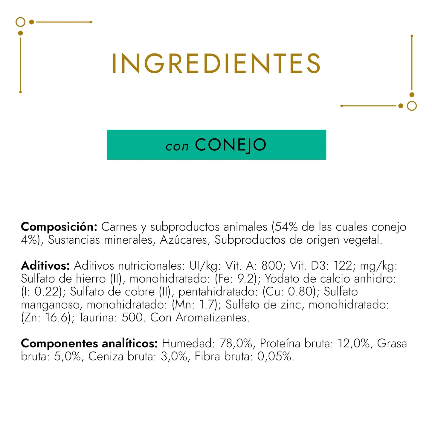 Gourmet Gold Terrine Conejo 85 g PURINA