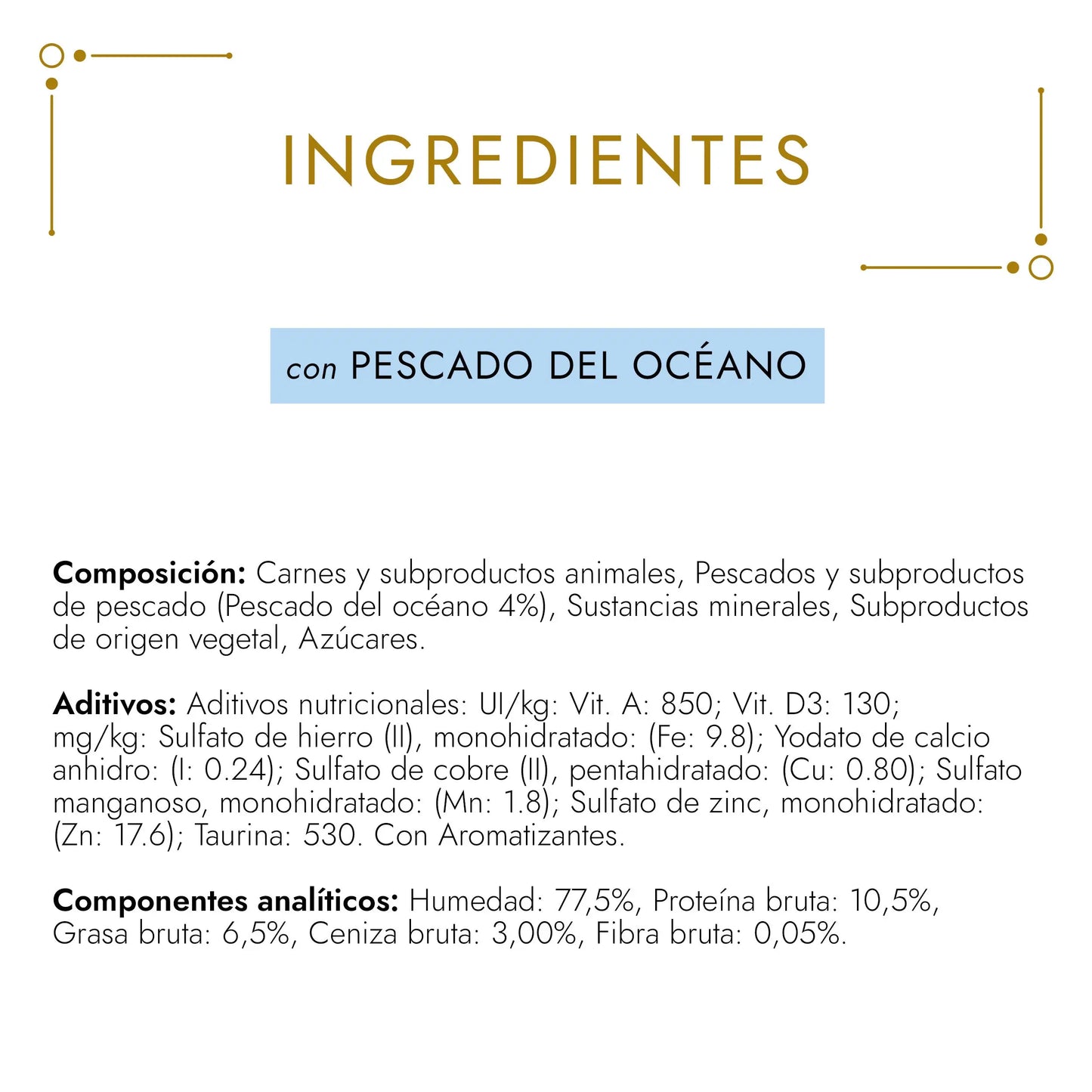 Gourmet Gold Mousse Pescado Océano Pack 12x85 g PURINA
