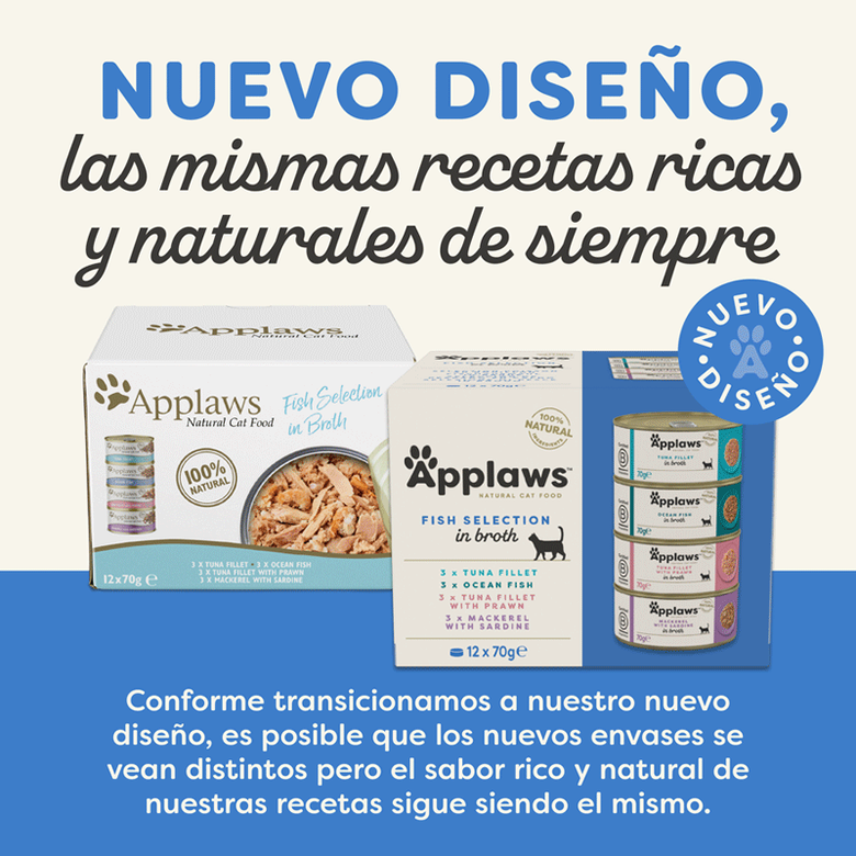 Applaws Pack 12 uds Comida Húmeda Lata para Gatos APPLAWS Mascotas-Ávila