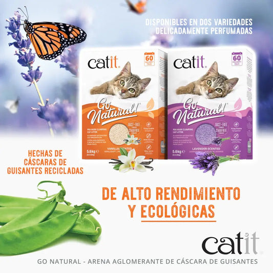 Catit Go Arena Natural Guisante Lavanda 14L 5,6 kg
