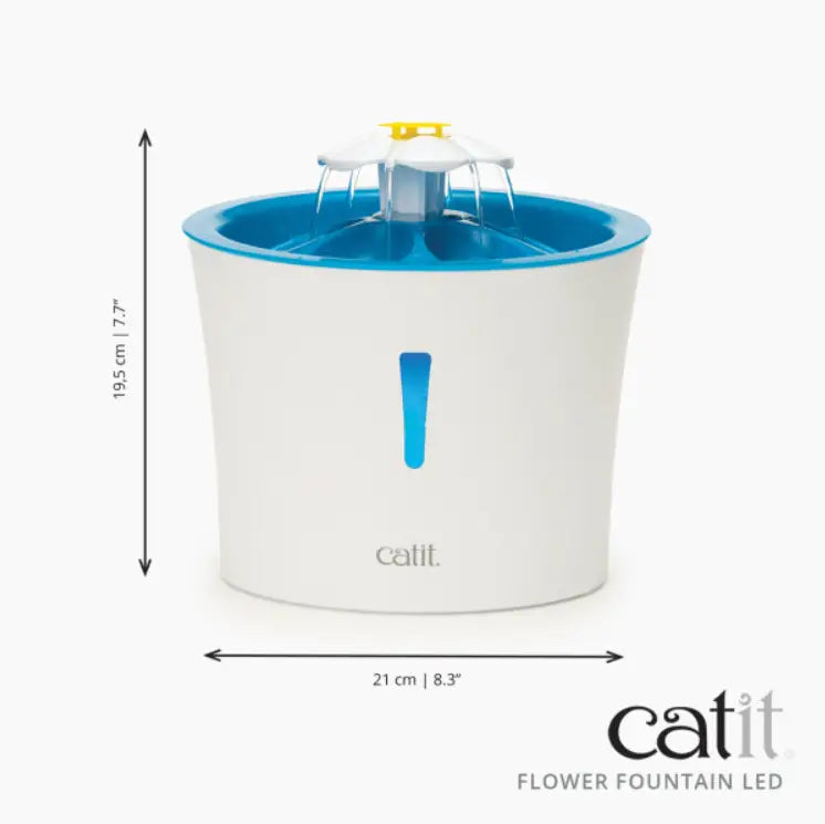 Catit Fuente Para Beber Agua Gato 3L. Flower Led - Mejor Precio - Mascotas Ávila
