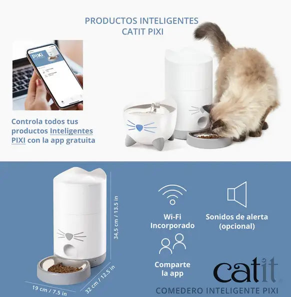 Catit Comedero Inteligente Para Gatos Pixi - Mejor Precio - Mascotas Ávila