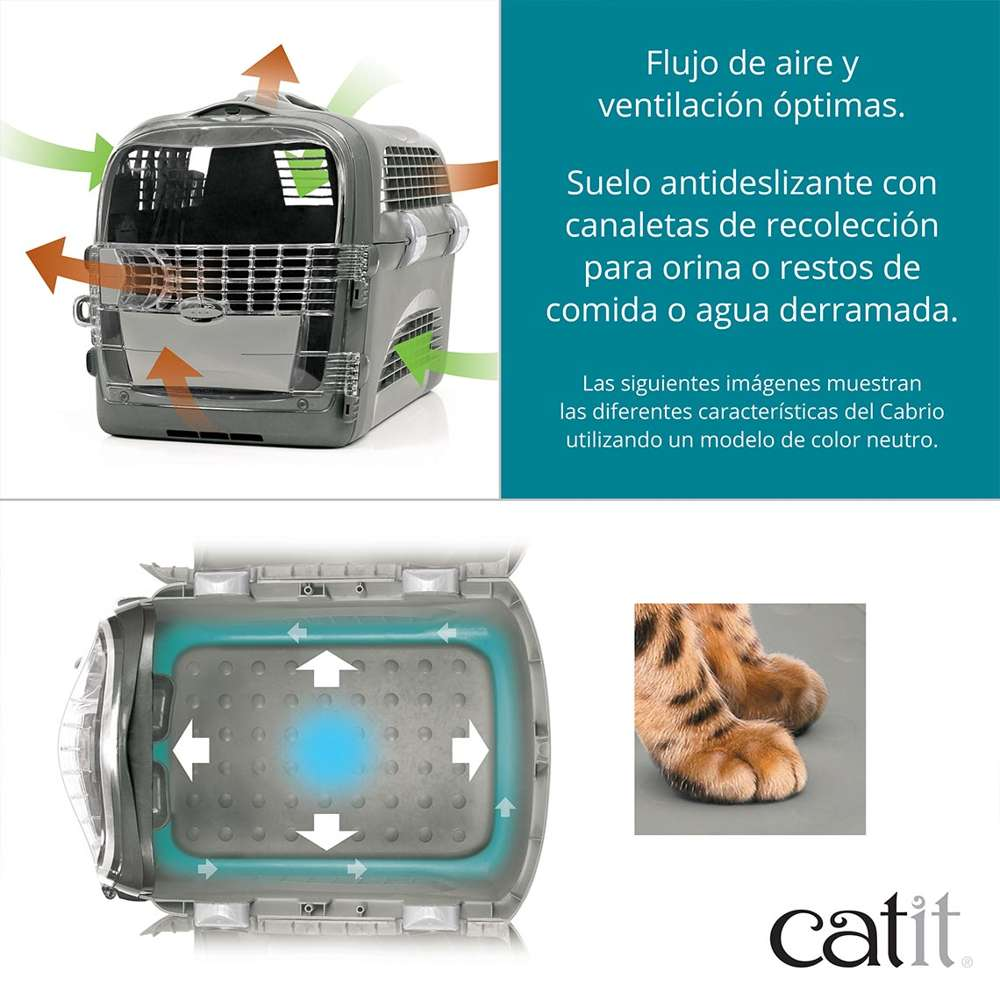 Catit Pet Cabrio Transportín Turquesa CATIT Mascotas-Ávila