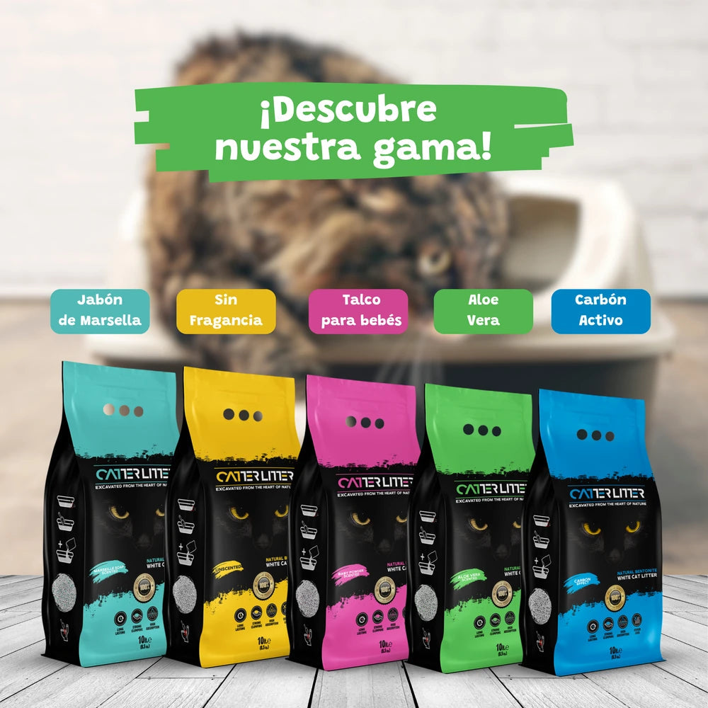 Catter Litter Arena para Gatos Aglomerante Aroma Aloe Vera 10L CATTER LITTER Mascotas-Ávila