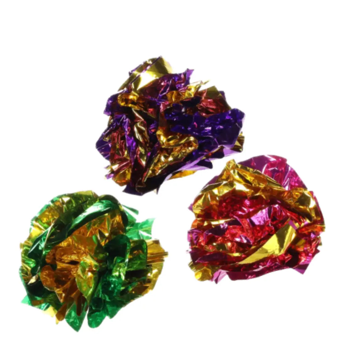 FLAMINGO JUGUETE GATO PELOTA PAPEL BRILLANTE 3,5CM - Mejor Precio - Mascotas Ávila