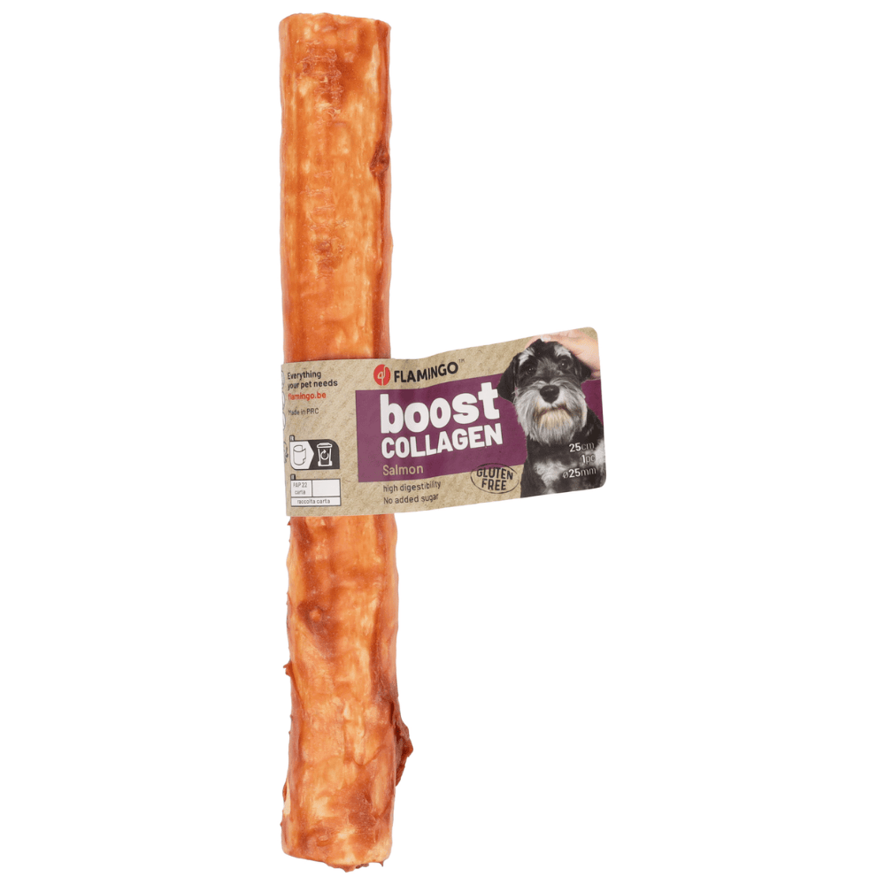 Flamingo Boost Palitos con Salmón y Colágeno Snack Natural para Perros FLAMINGO Mascotas-Ávila