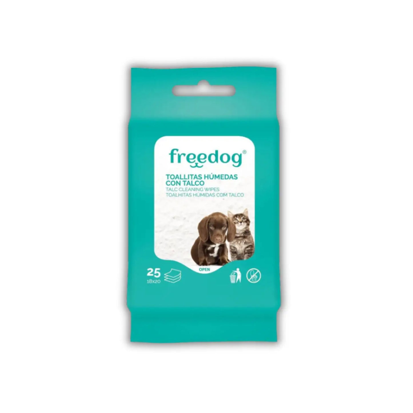 Toallitas Húmedas Talco Pocket 25Udes 18X20Cm - Mejor Precio - Mascotas Ávila