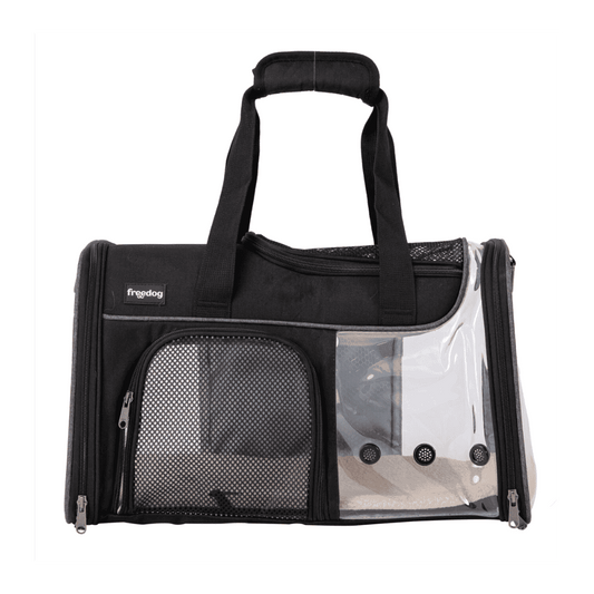 Freedog Transportín Transparente JFK 49x29x29cm para Perros y Gatos