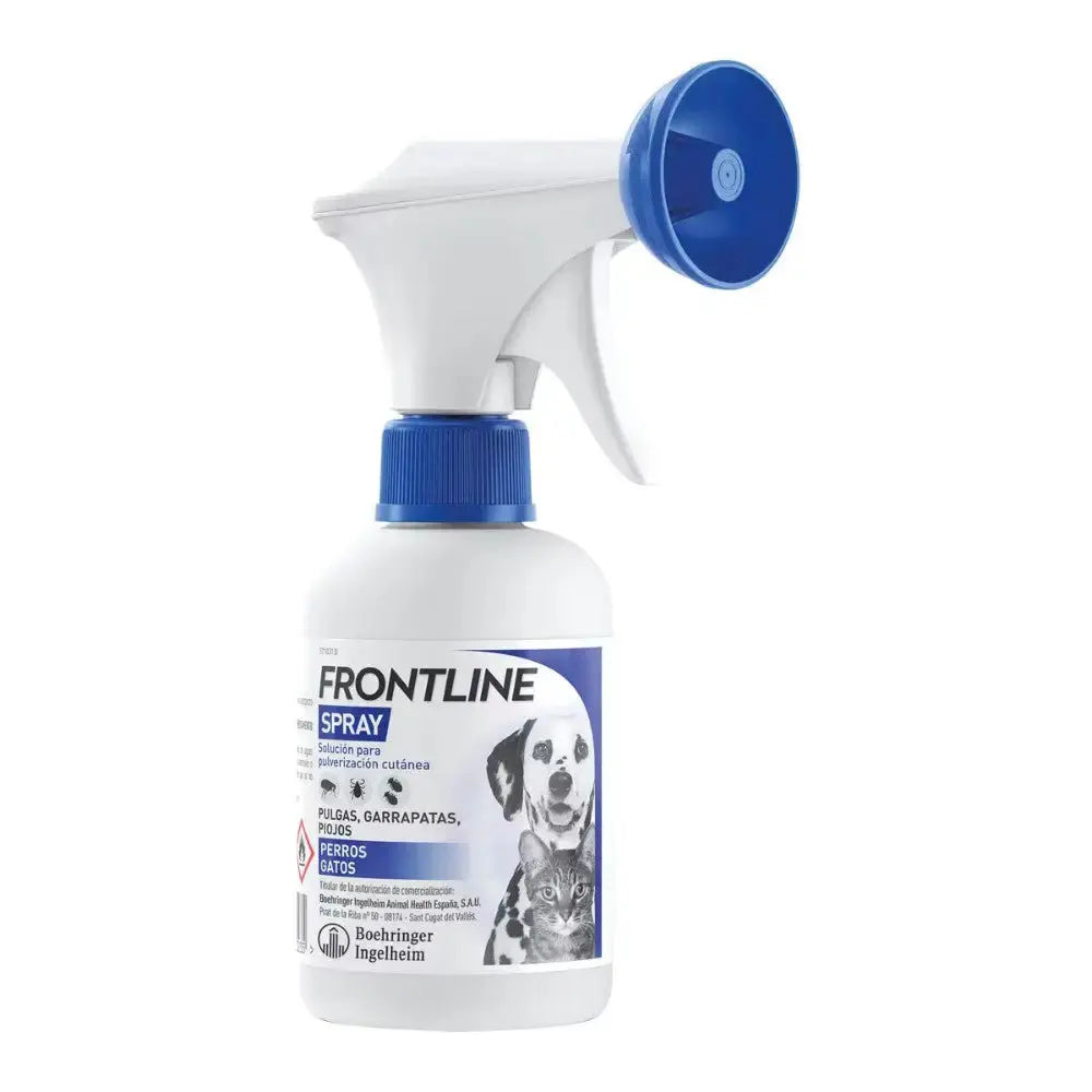 Frontline Spray Antiparasitario para Perros y Gatos | Elimina Pulgas, Garrapatas y Piojos BOEHRINGER Mascotas-Ávila