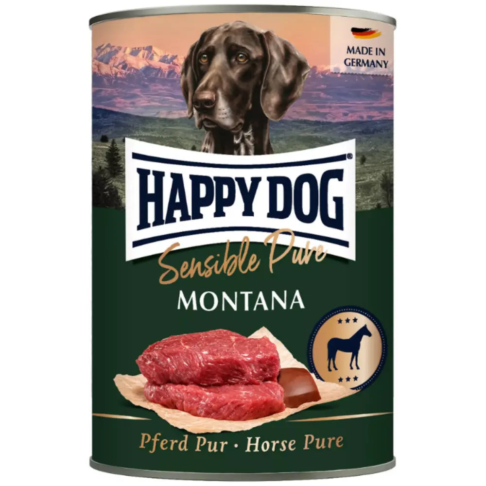 Happy Dog Sensible Pure Montana (Pferd Pur) 400 g Lata Happy Dog Mascotas-Ávila