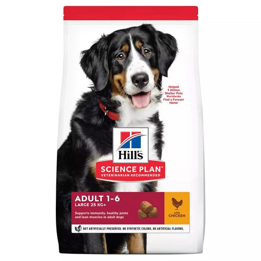 Hill's Science Plan Adult Razas Grandes Pollo Pienso para Perros HILLS Mascotas-Ávila