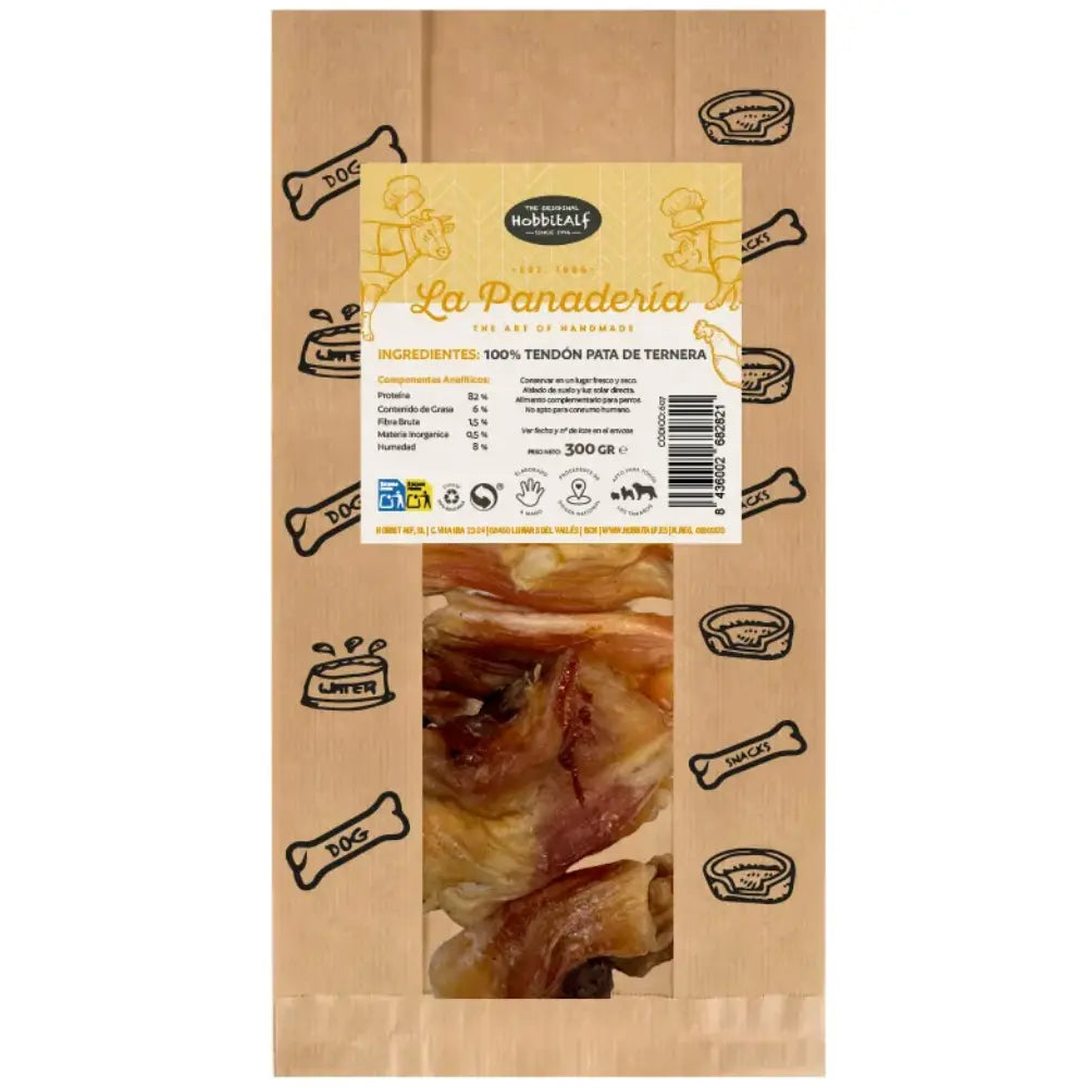 Tendón Pata De Ternera Hobbit Snack La Panaderia 300 g HOBBIT.ALF Mascotas-Ávila
