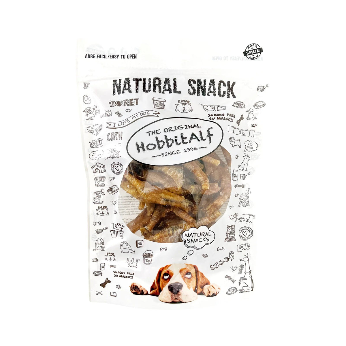 Hobbitalf Patas de Pollo 250 g Snack Natural para Perros HOBBITALF Mascotas-Ávila