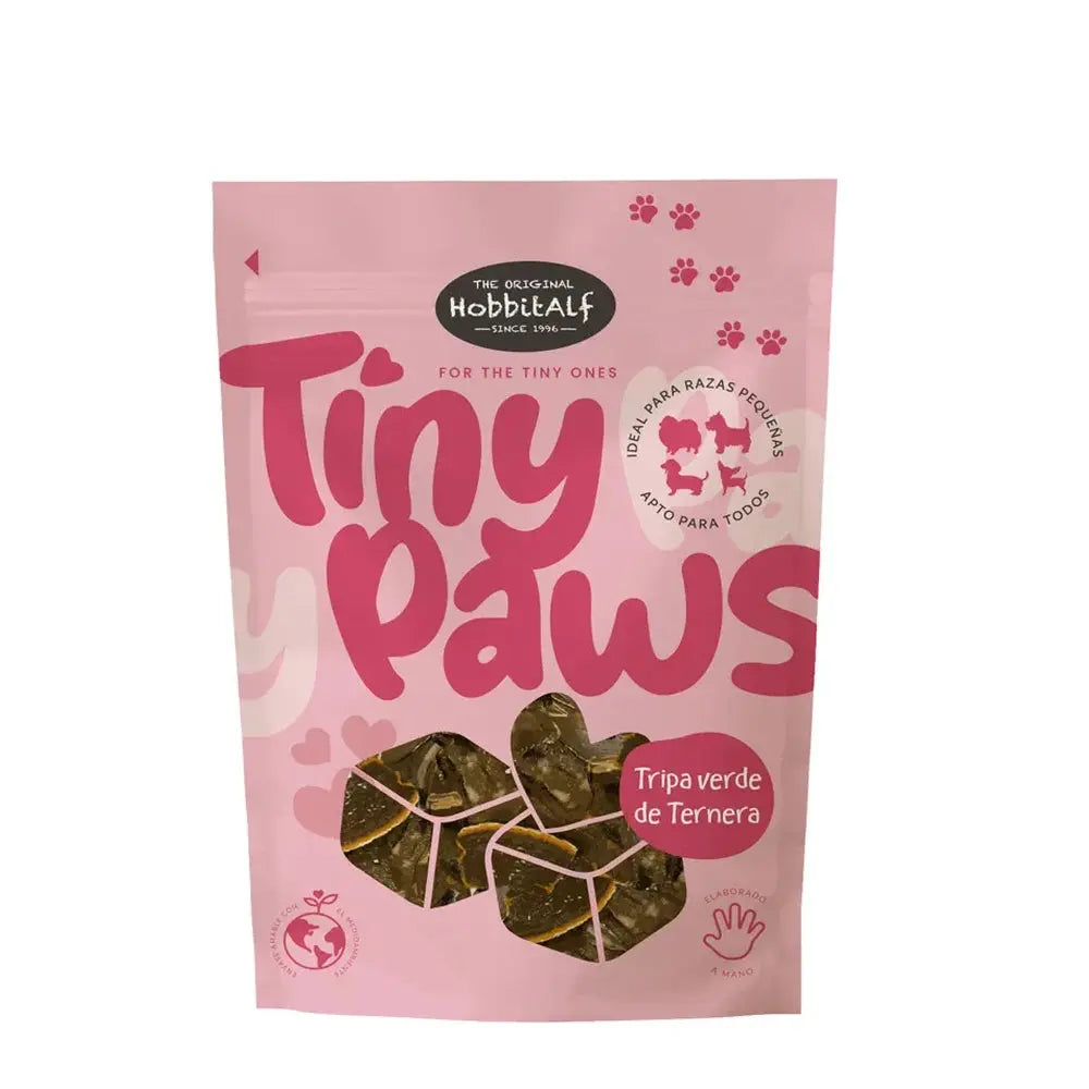Hobbitalf Tiras de Tripa Verde de Ternera 80 g Snack Natural para Perros HOBBITALF Mascotas-Ávila