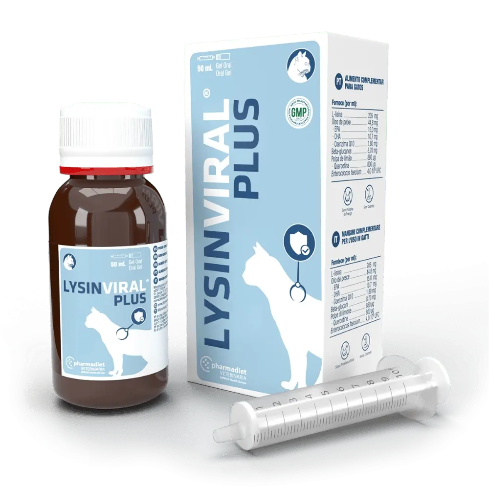 Lysinviral Plus Gel para Reforzar el Sistema Inmune en Gatos 50 ml PHARMADIET Mascotas-Ávila