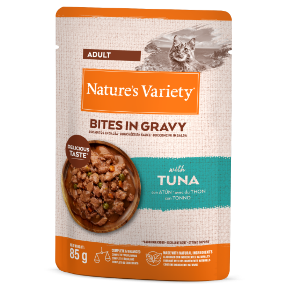 Nature'S Variety Cat Bocaditos en Salsa con Atún 85 g NATURE'S VARIETY Mascotas-Ávila