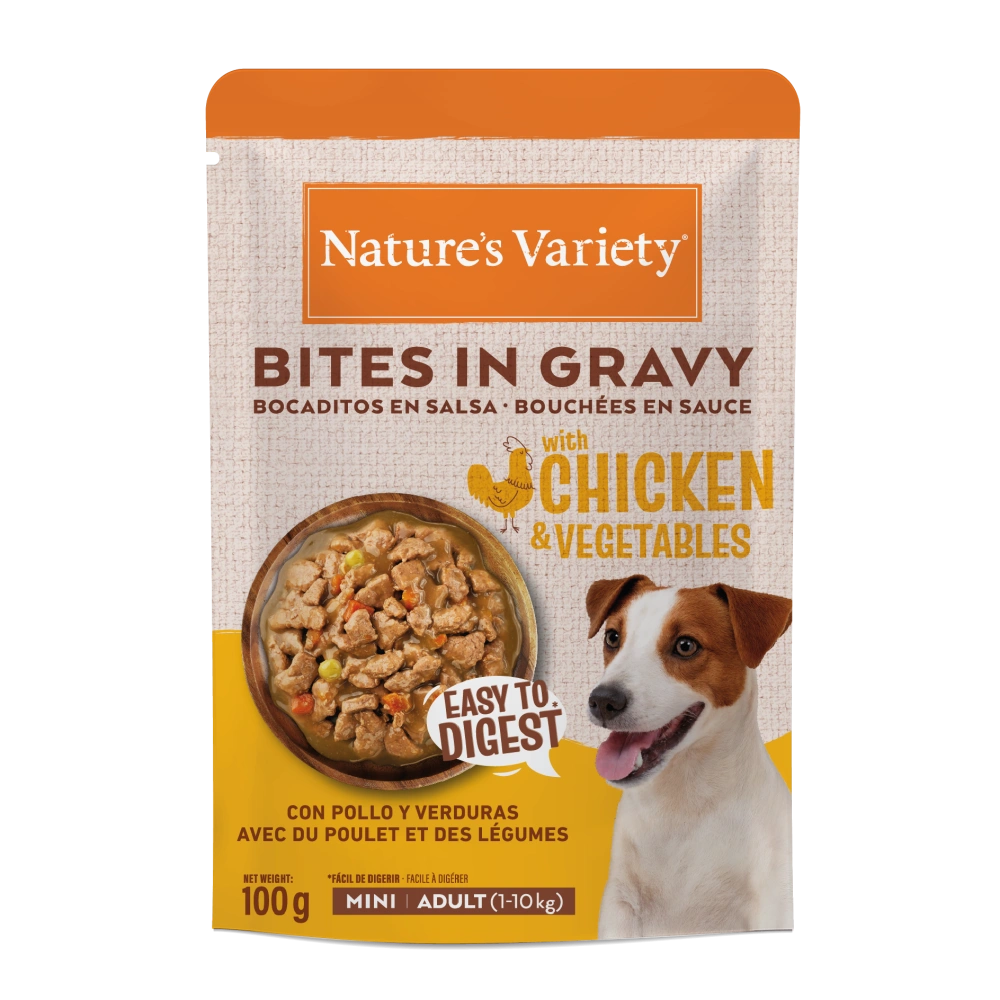 Nature's Variety Bocaditos en Salsa Pollo y Verduras Comida Húmeda para Perros Mini NATURE'S VARIETY Mascotas-Ávila