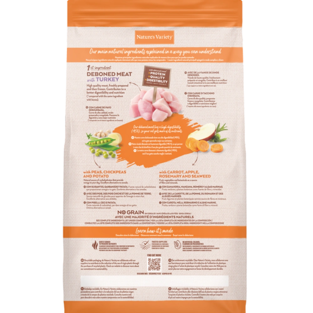 Nature's Variety Cat No Grain Sterilized Pavo Pienso para Gatos 3kg NATURE'S VARIETY Mascotas-Ávila