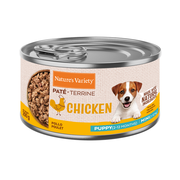 Nature's Variety Paté Puppy de Pollo con Verduras Lata Húmeda para Cachorros Mini NATURE'S VARIETY Mascotas-Ávila