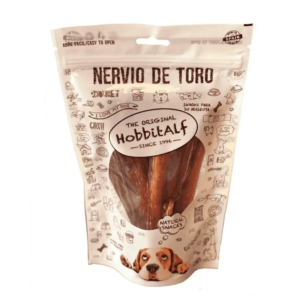 Nervio de Toro 20 cm Extra - Pack 7 uds Snack Natural para Perros Hobbit Alf HOBBIT.ALF Mascotas-Ávila