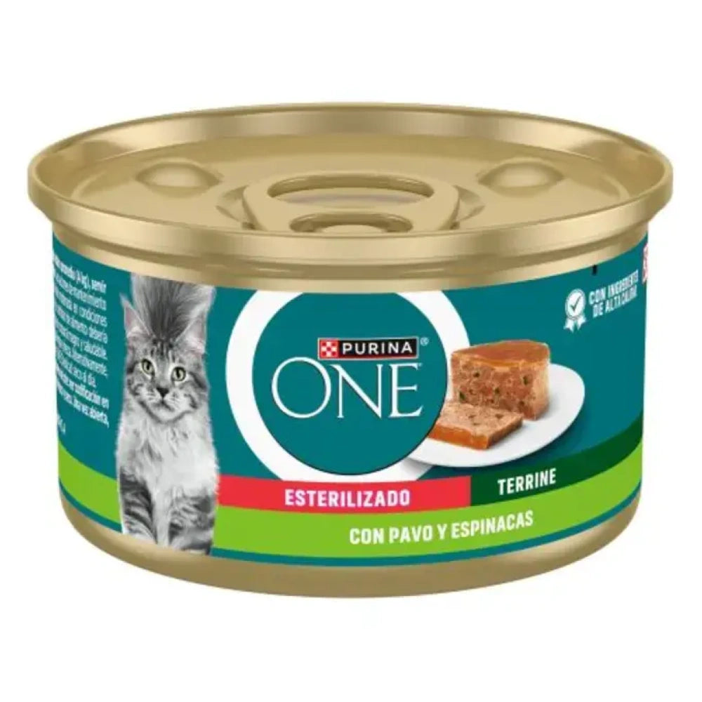 ONE Steril Pavo y Espinacas Comida Húmeda para Gatos 85g ONE Mascotas-Ávila