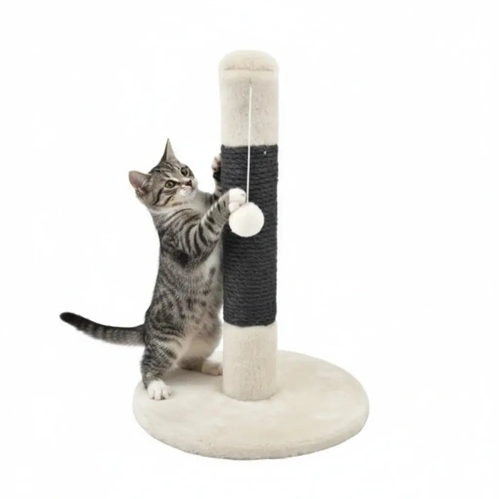 Rascador Savanna Velvet con Pelota Beige 45 cm NAYECO Mascotas-Ávila