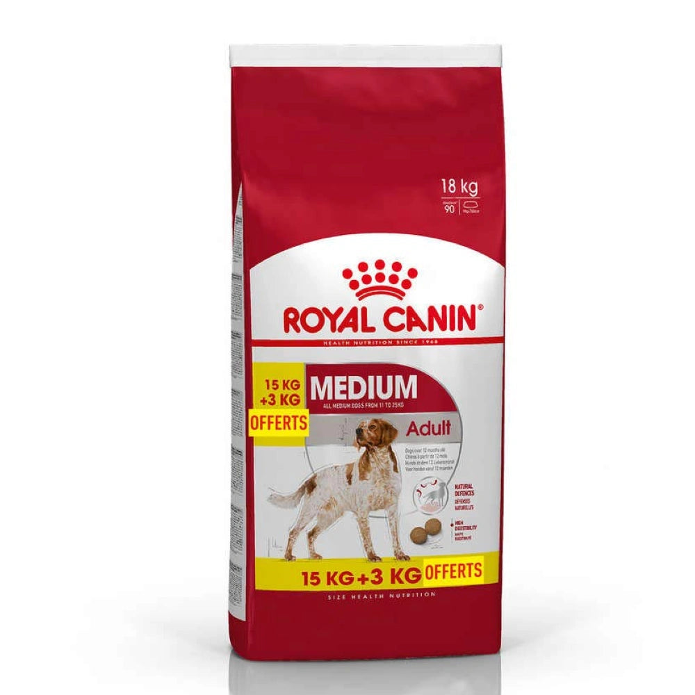 Royal Canin Medium Adult Pienso para Perros 15+3kg ROYAL CANIN Mascotas-Ávila