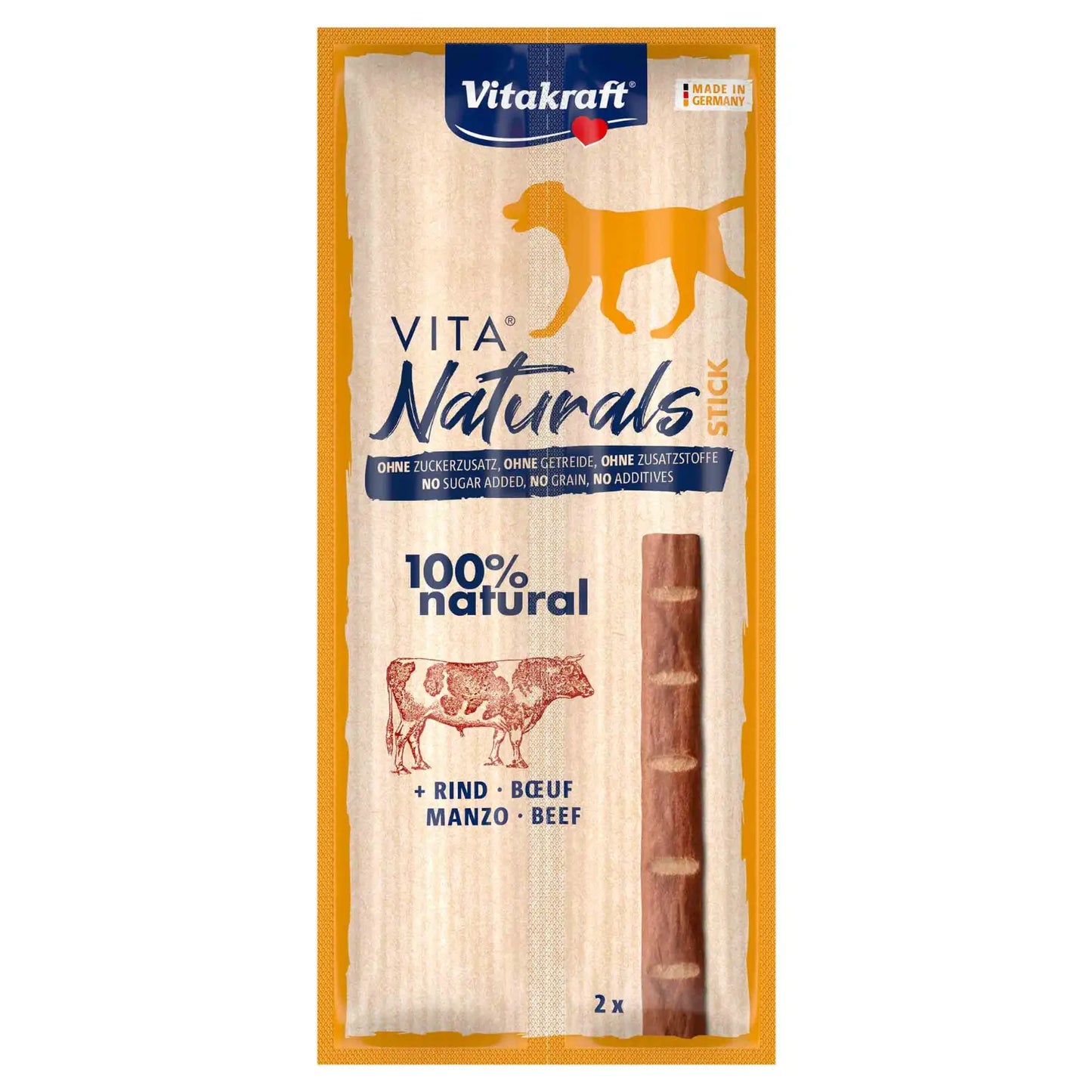 Vitakraft Vita Naturals Dog Stick Ternera Pack (2x11gr) - Mejor Precio - Mascotas Ávila