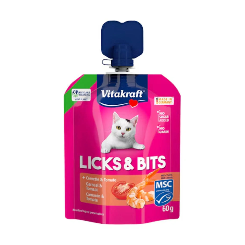 Vitakraft Licks&Bits Salsa Snack para Gatos 60g VITAKRAFT Mascotas-Ávila