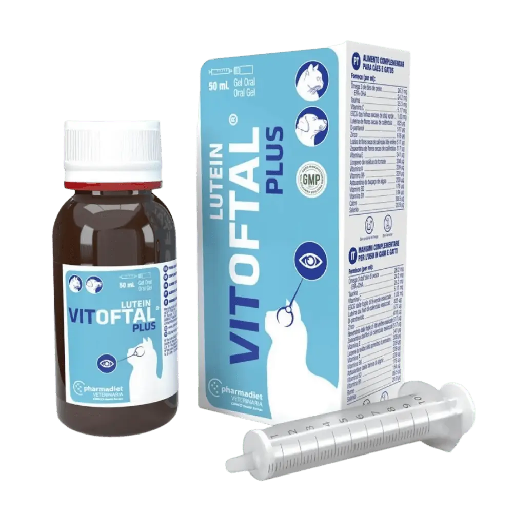 Vitoftal Lutein 50 ml Suplemento en Gel para Mejorar la Salud Ocular PHARMADIET Mascotas-Ávila