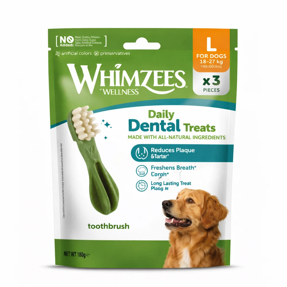 Whimzees Toothbrush Cepillo de Dientes Snack Dental para Perros WHIMZEES Mascotas-Ávila