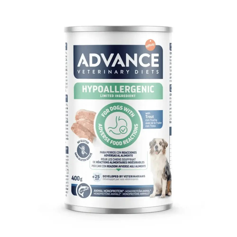 Advance Veterinary Diets Hypoallergenic Comida Húmeda para Perros Lata 400 g ADVANCE