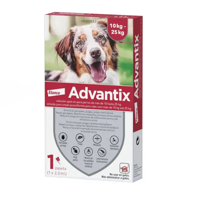 Advantix Pipetas Antiparasitarias Para Perros  Udad - Mejor Precio - Mascotas Ávila