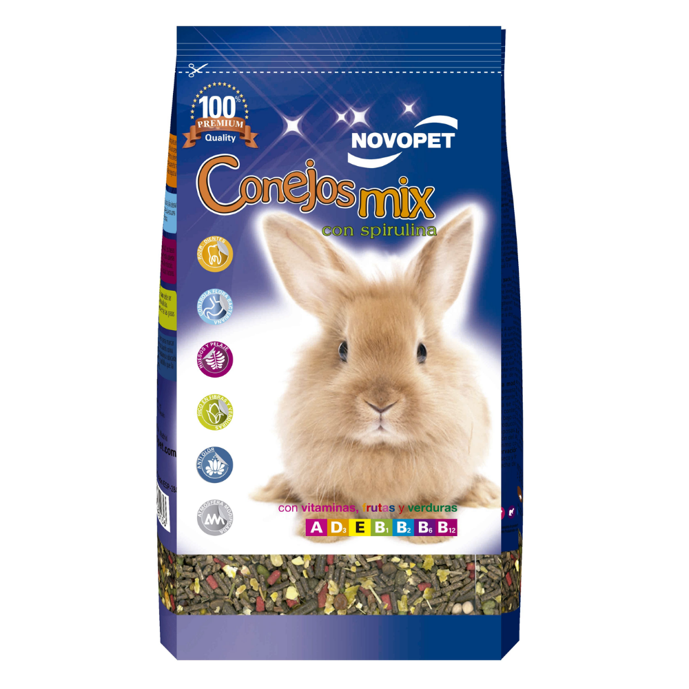 Alimento Conejos Mix 900 g Novopet NOVOPET Mascotas-Ávila