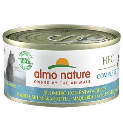 ALMO NATURE CAT HFC LATA 70GR COMPLETE CABALLA CON BONIATO - Mejor Precio - Mascotas Ávila