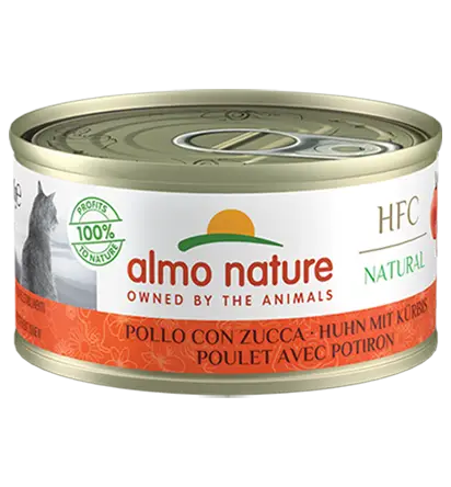 ALMO NATURE CAT HFC LATA 70GR MOUSSE POLLO CON CALABAZA - Mejor Precio - Mascotas Ávila