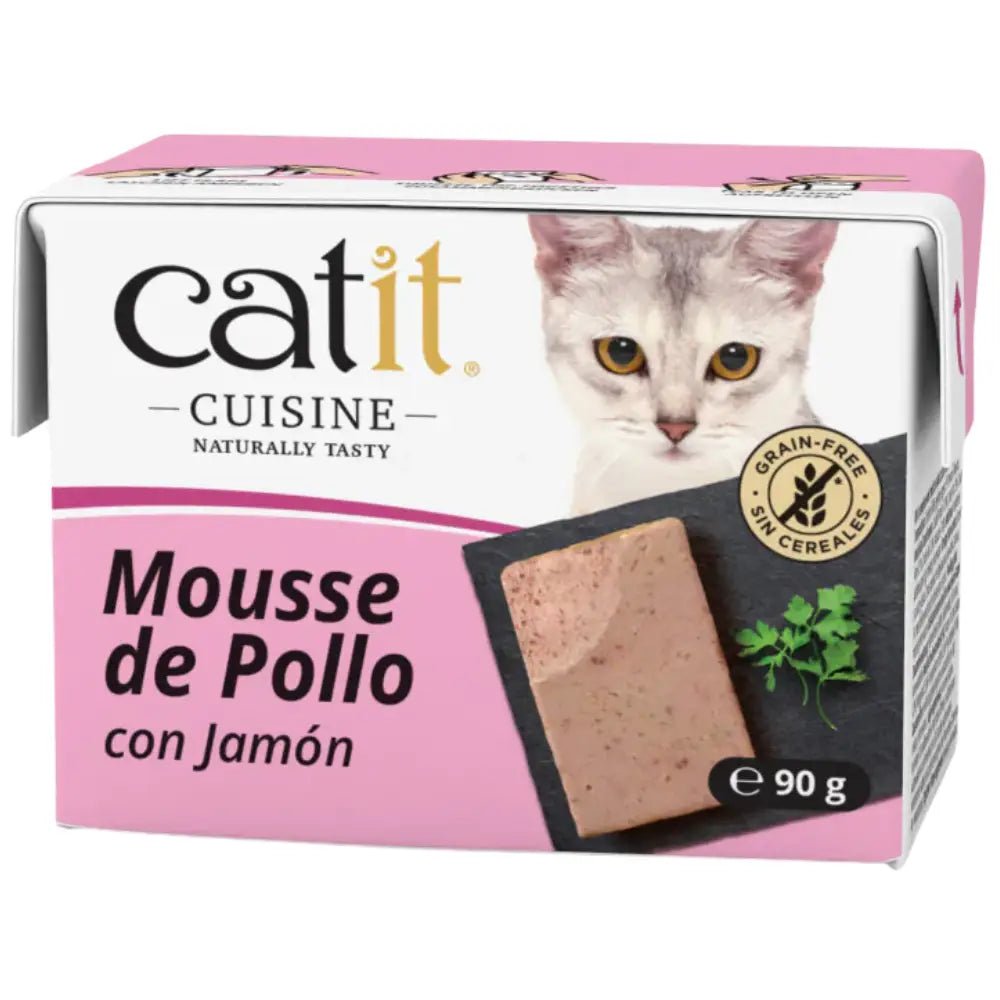 Catit Cuisine Mousse de Pollo con Jamón 90 g CATIT