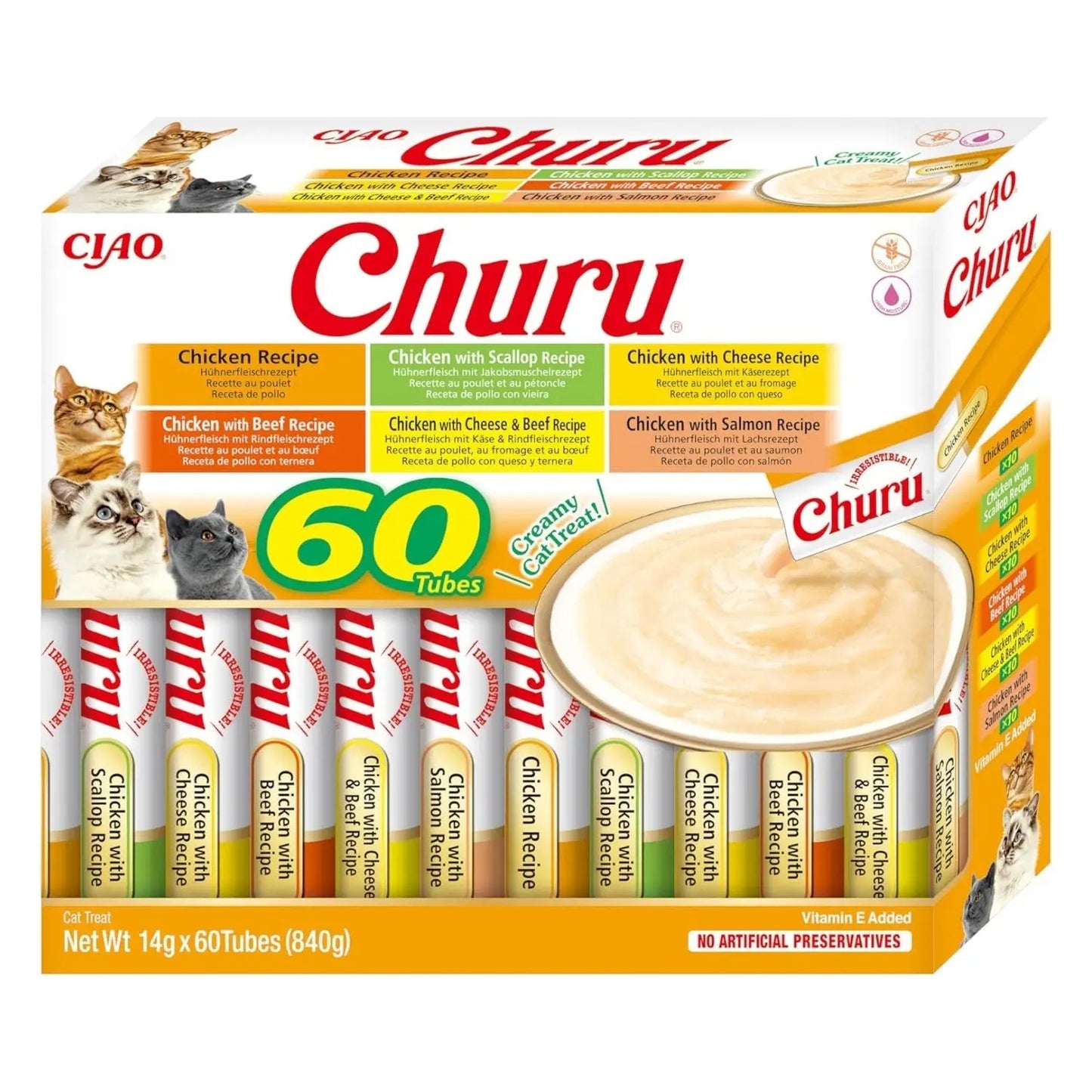 Churu CAT Variedades de Pollo Pack Ahorro | Snack Líquido para Gatos