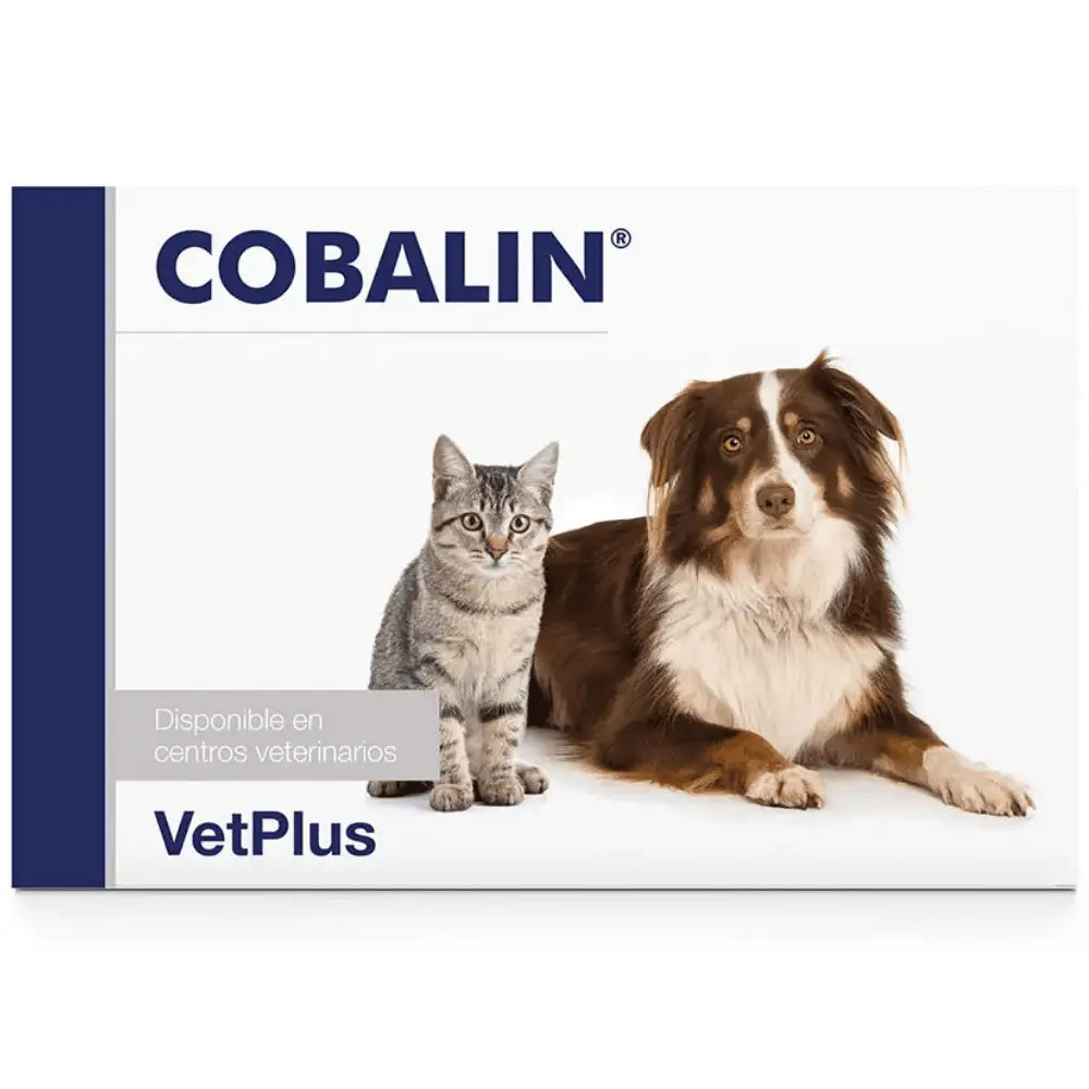Cobalin 60 Cápsulas Vitamina B12 y B9 (Ácido Fólico) para Perros y Gatos VETPLUS