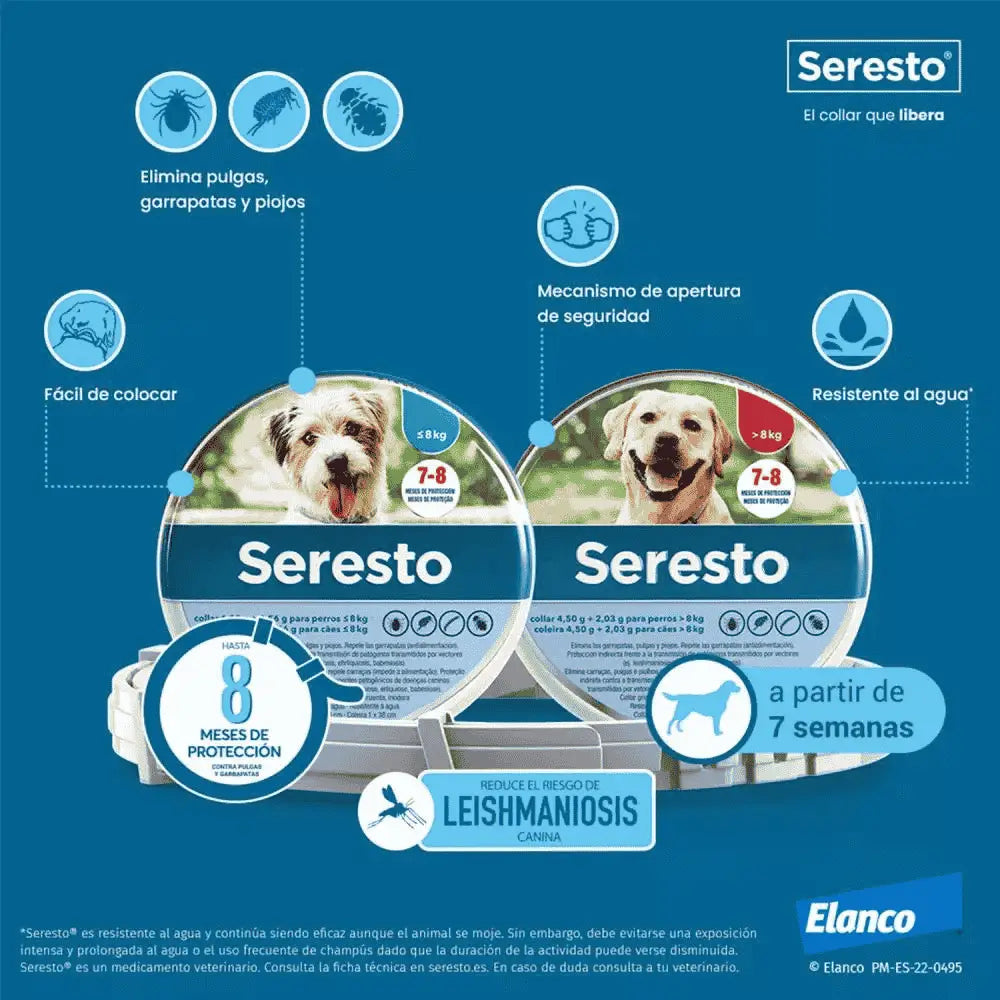 Collar Antiparasitario Seresto Perro - Mejor Precio - Mascotas Ávila