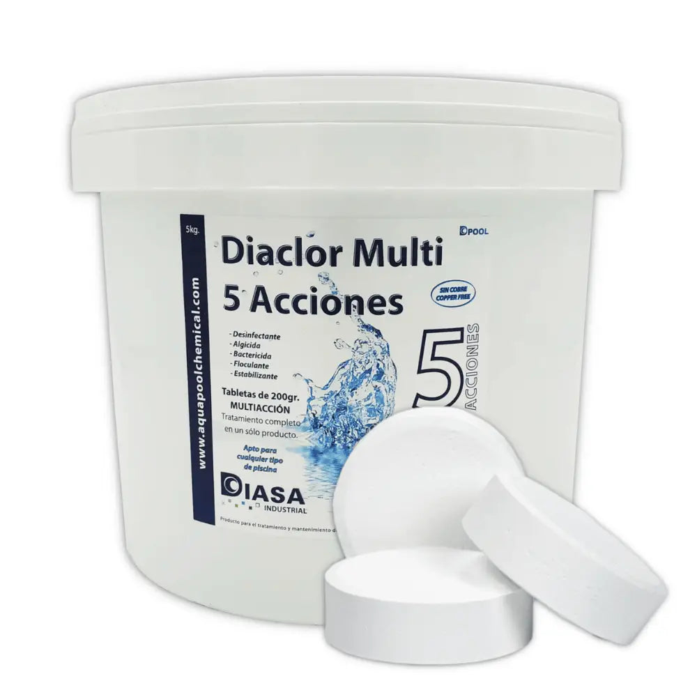 Diasa Diaclor Cloro 5 Acciones 5 kg (Pastillas de 200 g) DIASA