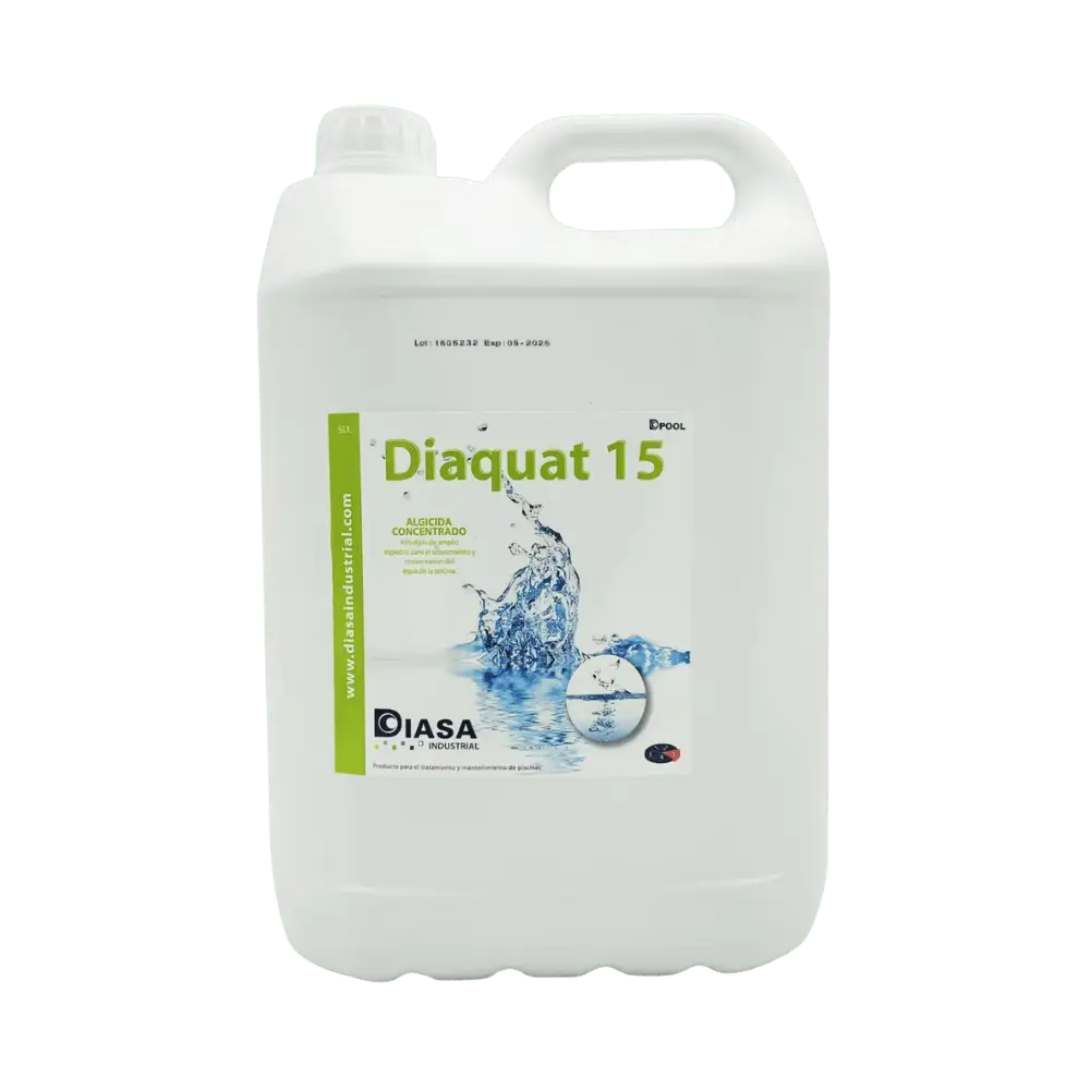 Diaquat 15 Algicida Concentrado 5L para Piscinas Antialgas en Formato Líquido DIASA