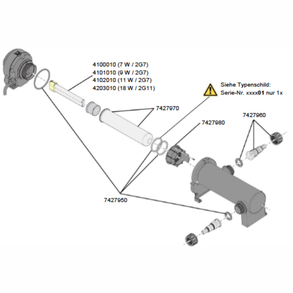 Eheim Estanque Lámpara Germicida Clearuvc-7 EHEIM Mascotas-Ávila