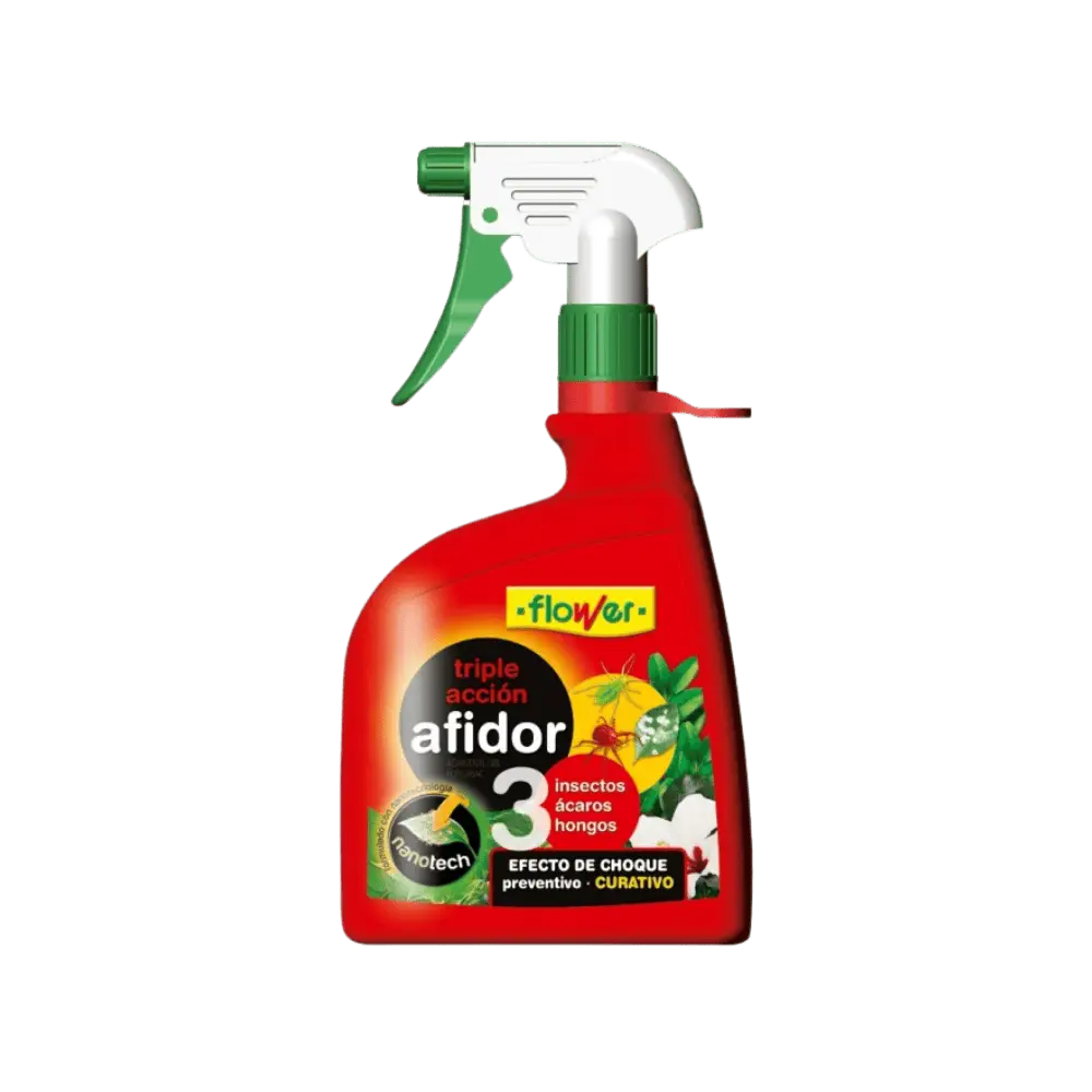 Flower Afidor Triple Acción Insecticida Fungicida y Acaricida 450 ml FLOWER