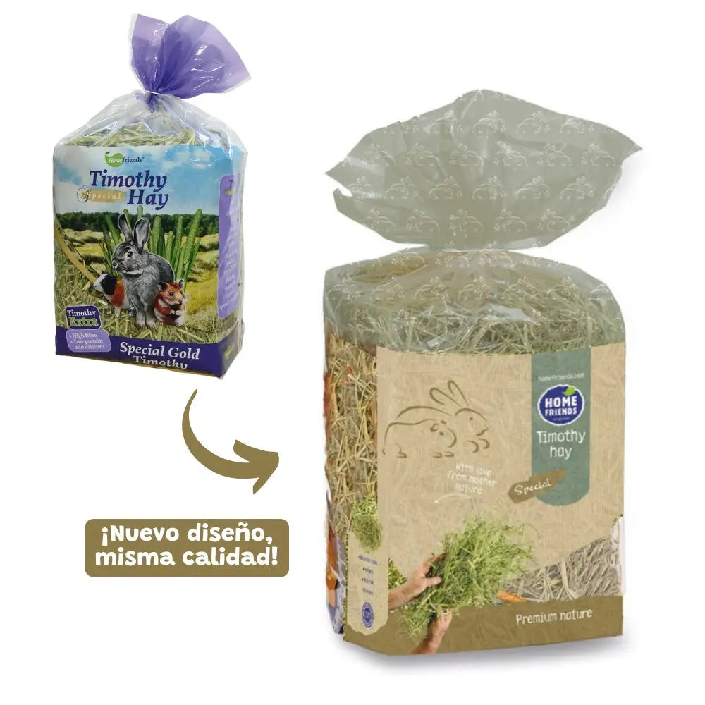 Heno Timothy Hay Special 600Gr para roedores Home Friends HOME FRIENDS