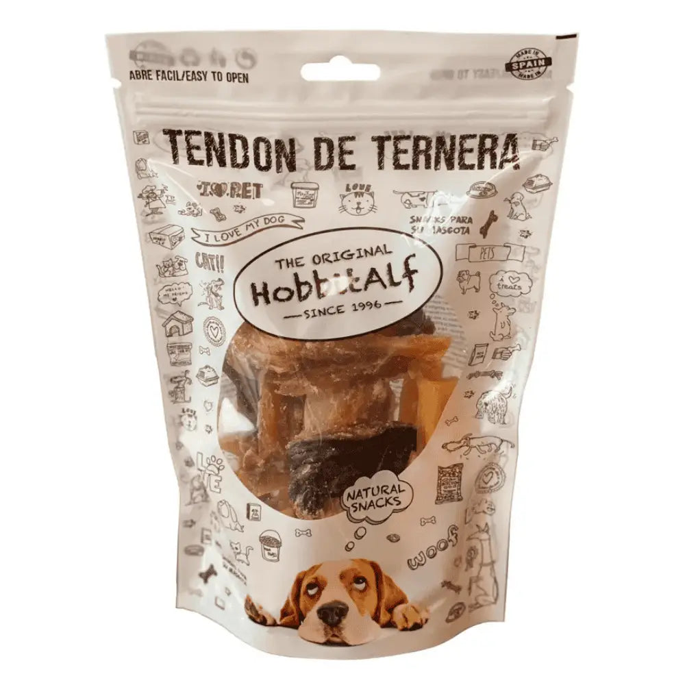 Hobbit Tendón de Ternera Extra Puntas 150 g Snack Natural para Perros HOBBIT.ALF