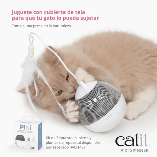 Catit Pixi Juguete Electronico Para Gato Spinner Gris