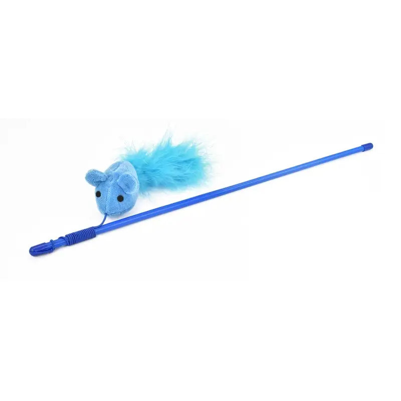 JUGUETE GATO VARA CON RATON CON PLUMA 48CM - Mejor Precio - Mascotas Ávila