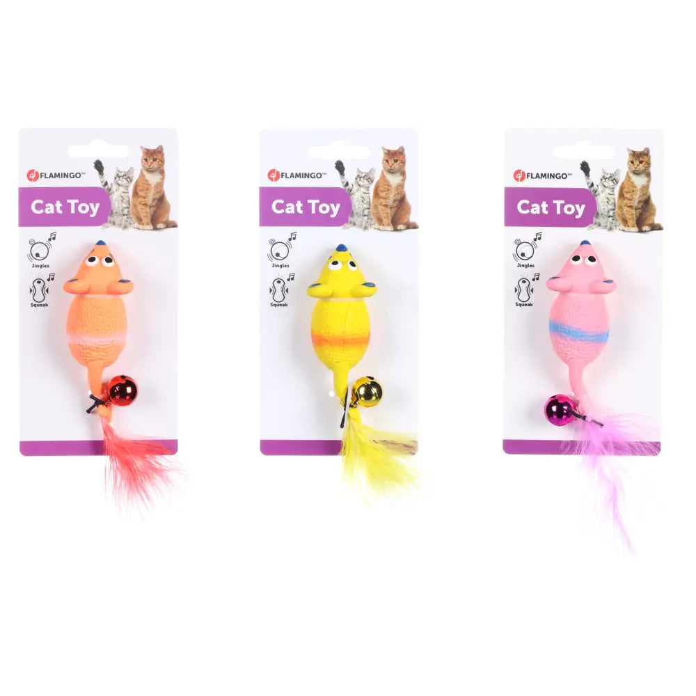 Flamingo Juguete Gato Raton Latex con Cascabel KARLIE