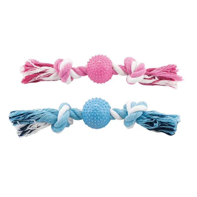 Juguete Perro Pelota Pinchos En Cuerda Bicolor 23Cm - Mejor Precio - Mascotas Ávila